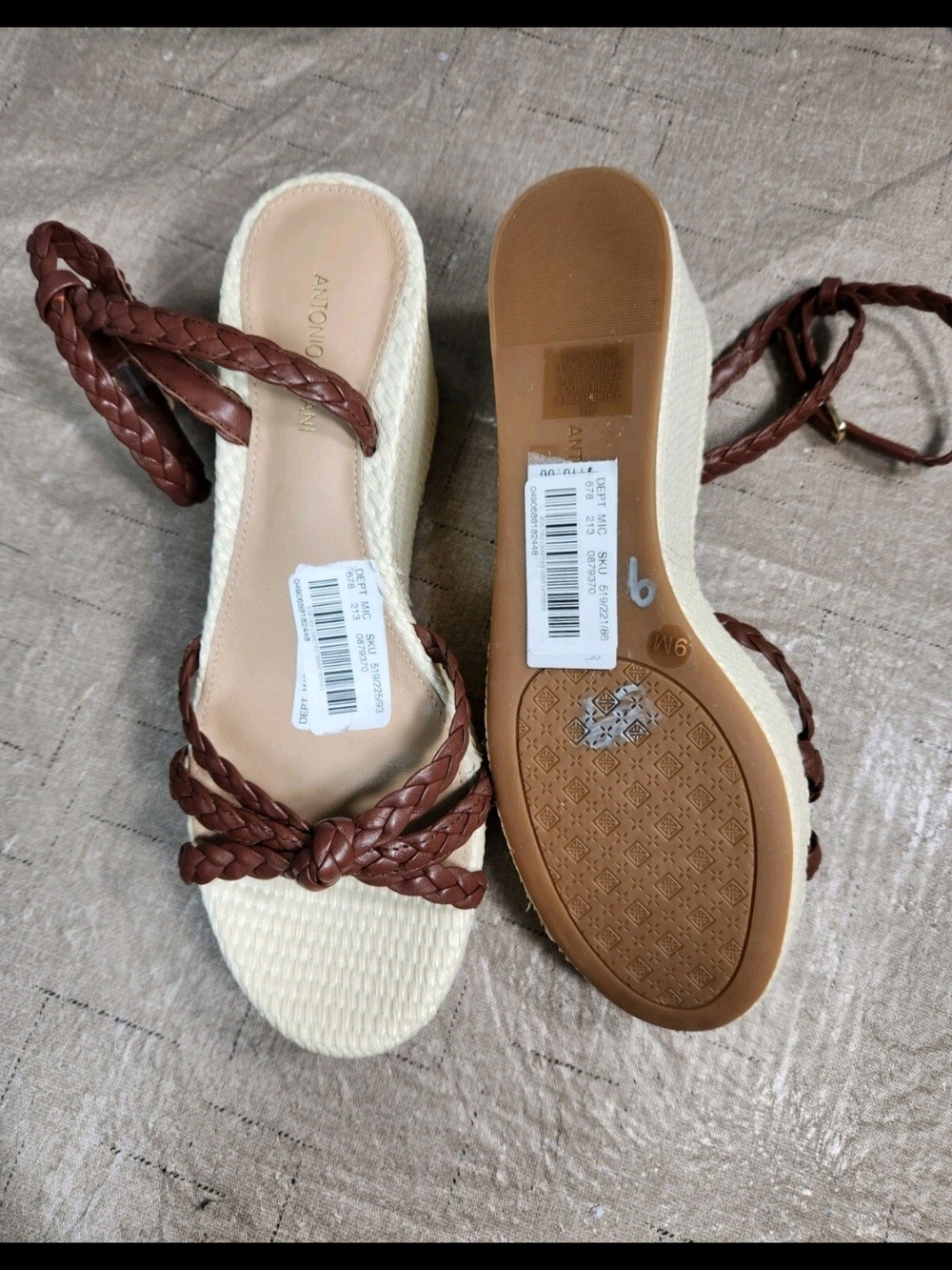 Antonio Melani Women's Size 9 M Sandal Platform Lorinna Leather Braided 207 - Picture 12 of 13